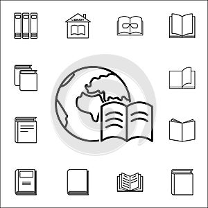 world book icon. Books and magazines icons universal set for web and mobile