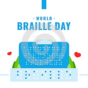 World Braille Day Vector Design Illustration