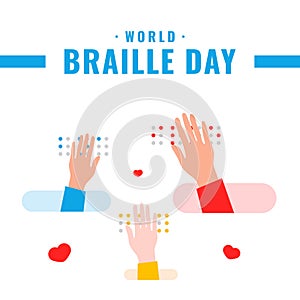 World Braille Day Vector Design Illustration