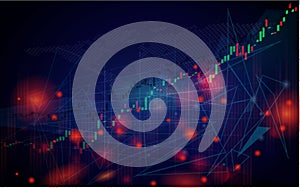 World business abstract graph or chart stock market or forex trading graph in graphic concept