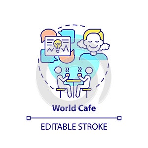 World cafe concept icon