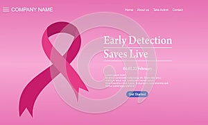 World cancer day landing page template