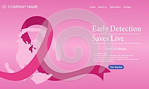 World cancer day landing page template