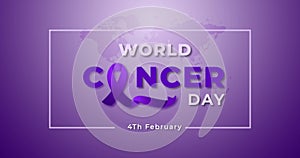 World Cancer Day simple text animation