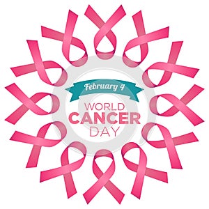World cancer day vector template