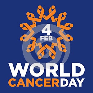 World cancer day vector template