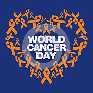 World cancer day vector template