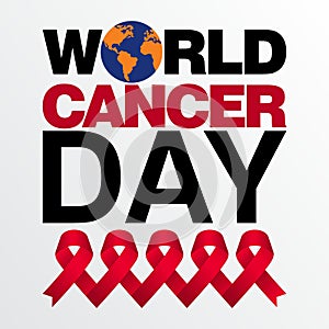 World cancer day vector template