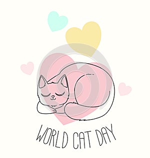 World Cat Day Postcard