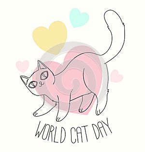 World Cat Day Postcard