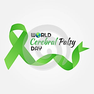 World cerebral palsy day vector illustration photo