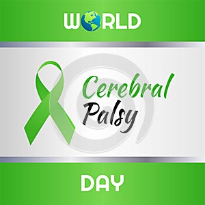 World cerebral palsy day vector illustration photo