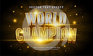 World champion editable text effect