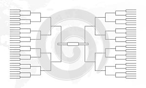 World championship tournament bracket. Empty tourney infographics template