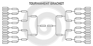 Tournament bracket. Empty tourney infographics template photo