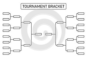 Tournament bracket. Empty tourney infographics template