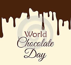 World Chocolate Day melting background