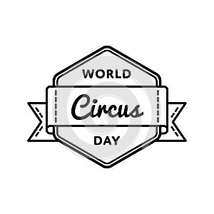 World Circus day greeting emblem