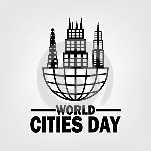 World Cities Day Vector Template Design Illustration