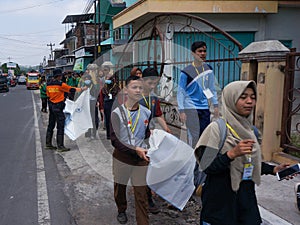 World Cleanup day event in central java Indonesia