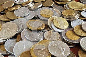 World coins background