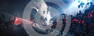 World collapse, doomsday scene. photo