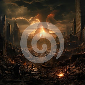 World collapse doomsday scene