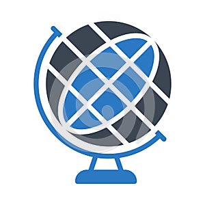 World glyph colour vector  icon