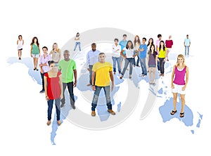 World Community with World Map