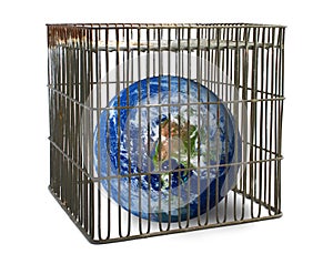 World confined in a cage