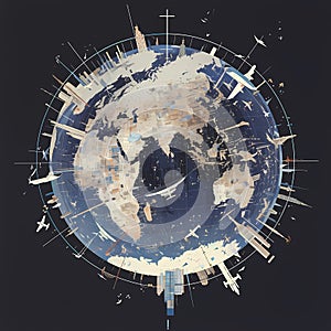 A World Connected: Global Networks Weaving a Complex Tapestry photo