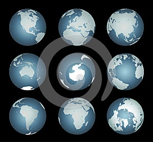 World Continents (Vector also)