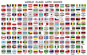 World Countries flags with names