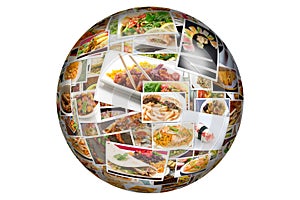 World Cuisine Collage Globe