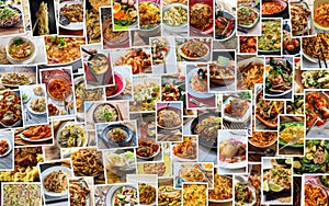 World Cuisine Pasta Collage