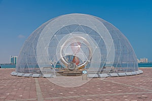 World cup clock in Doha, Qatar