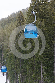 World cup ski centar lift cabin Bansko ski center