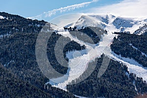 World Cup tracks in the ski area of Grandvalira, Andorra