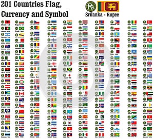 World currency icon and symbols