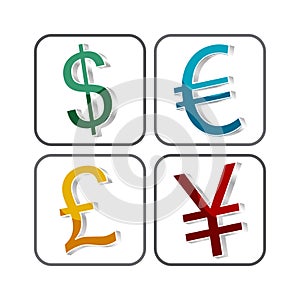 World currency symbol icon