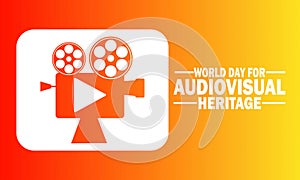 World Day for Audiovisual heritage concept