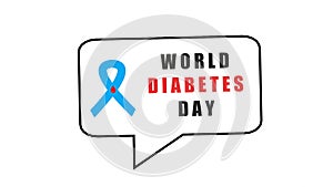 World Day Diabetes, Medical animation. Medical concept. Modern style logo for november month awareness campaigns.