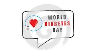 World Day Diabetes, Medical animation. Medical concept. Modern style logo for november month awareness campaigns.