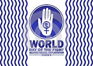 World Day of the Fight Against Sexual Exploitation Vector Template Design Illustration