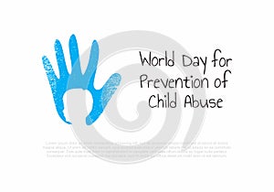 World day for prevention of child abuse background