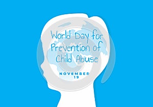 World day for prevention of child abuse background