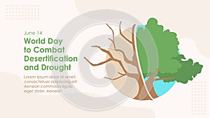 world day to combat desertification and drought background template