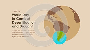 world day to combat desertification and drought poster template