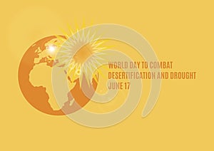 World Day to Combat Desertification and Drought vector photo