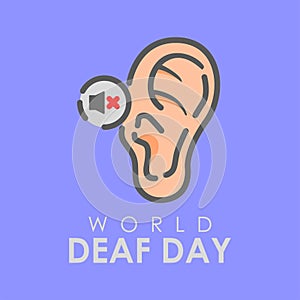 world deaf day poster template vector
